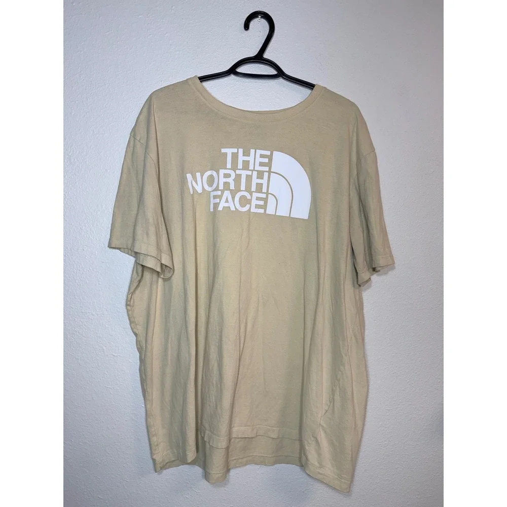 The North Face Mens XXL Tan Beige Graphic Logo Short Sleeve T-Shirt NF0A3X6P